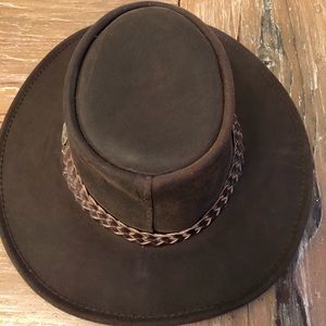 Australian leather hat.